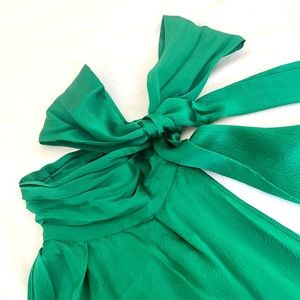 Saloni Michelle silk satin halter neck top.